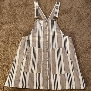 Francesca’s Linen Overall Dress